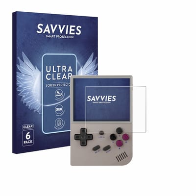 Savvies - Screenprotector voor Anbernic RG35XX Plus - Folie Beschermfolie transparant 6 Stuks