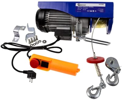 GEKO Elektrische takel - 300/600 kg - 12/6 m hijshoogte - 10/5 m/min snelheid