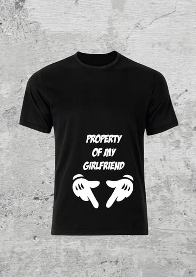 Property of my boyfriend t shirt - tshirt - maat XL