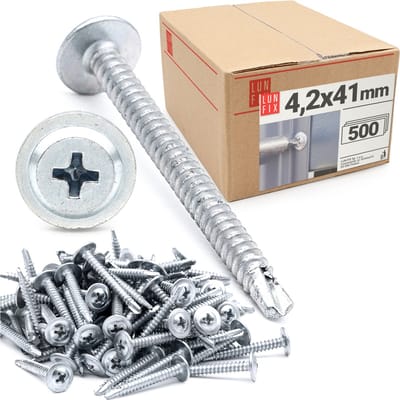 LUN FIX - Bohrschrauben 4,2 x 40 mm - 500 stuks - Zelfborende - Metaal schroeven