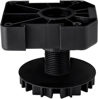 Set van 4 meubelpoten zwart met sokkelhoogte 55 mm