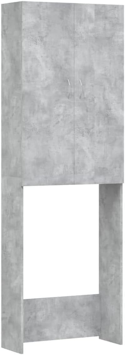 Wasmachinekast 64x25,5x190 cm - Betongrijs