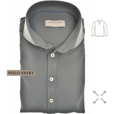 John Miller Polo Hyperstretch Performance Button Donker Groen / male