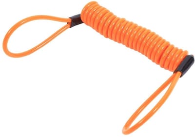 aladdien - Motorfiets Beveiliging - Disc Lock Reminder - Multifunctioneel - Oranje - Kabel Beveiliging - Geschikt voor Motoren en Scooters - 25m