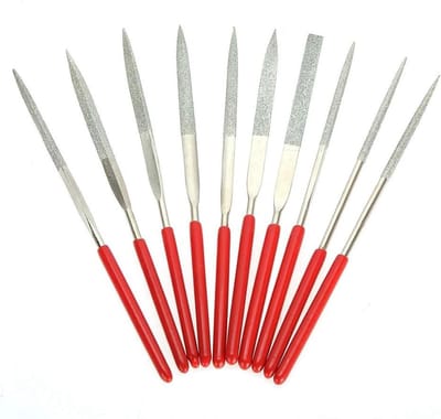 Ronde, platte en naaldbestanden van hout - 10 stuks, premium kwaliteit staal - Houtbewerking DIY gereedschap