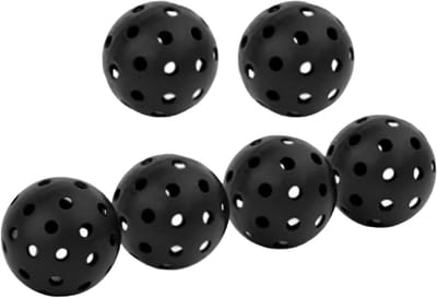 Trainingsballen - Sportballen PE - Buiten Sporten - Slagvast Materiaal - 74 mm 6 stuks - Zwart
