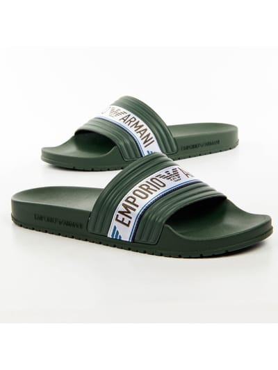 Emporio Armani herenklompen met adelaarsmotief