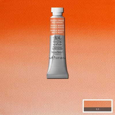 Watercolor paint W&N 5ml - 723 Wins Orange Red