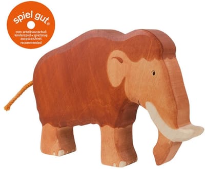 HOLZTIGER Dinos - Mammoet - 19X3X14Cm - Houten Figuur - Handgemaakt