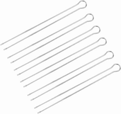 Dailygoods- BBQ-grillvork 6-delig - Hoogwaardig Metaal - Antiroest en Corrosiebestendig - Vaatwasmachinebestendig - U-vormig Ontwerp - Geschikt voor Barbecue en Picknick - Grillspies