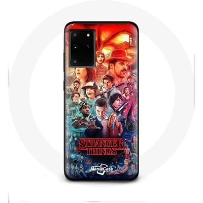 Hoesje voor Samsung Galaxy S11 Plus Stranger Things Teaser seizoen 4 posterkarakters Art