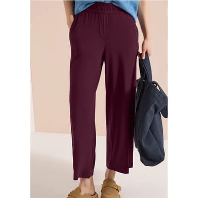 7/8 High Waist broek met wijde pijpen in Loose Fit