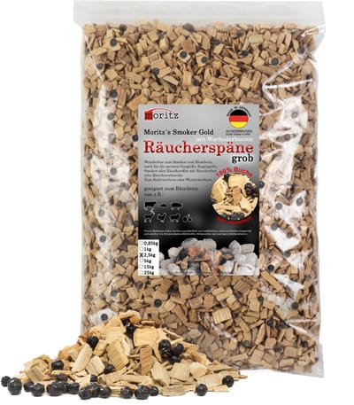 Rookspaanders beuk met jeneverbes grof 6–12 mm 2,5 kg