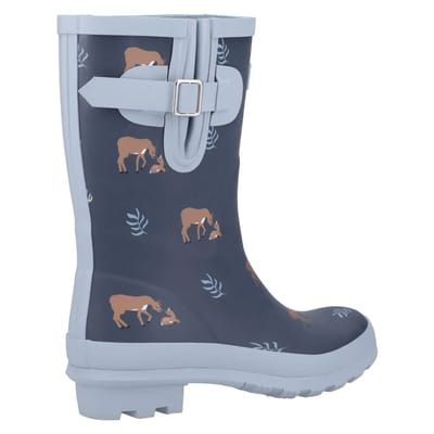 Cotswold Dames/Dames Woodland Deer Mid Cut Wellington Laarzen (Marine)
