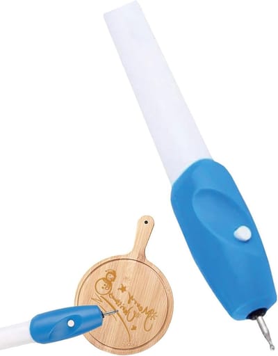 Elektrische Graveerset - Graveerpen Hout Metaal - Sieraden Personaliseren - Draagbaar met Opbergdoos - 20 cm - Zilverkleurig