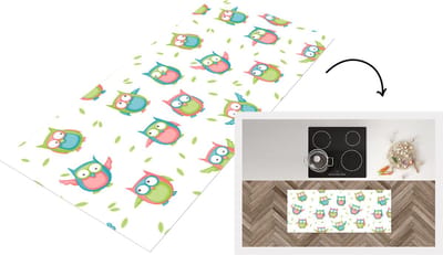 Keukenloper - Loper keuken - Uilen - Patronen - Kinderen - 120x50 cm - Keukenloper vinyl