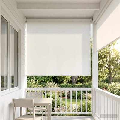 vidaXL - Buitenrolgordijn - UV-bescherming - Wit - 100 - x - 230 - cm - (B - x - H)