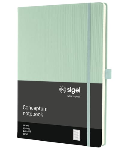 Jhubersproducts - Notitieboek - A4 Notitieboek - Zakelijke notitie - Mintgroen - Gekarteld notitieboek - Geschikt voor studeren - Conceptum
