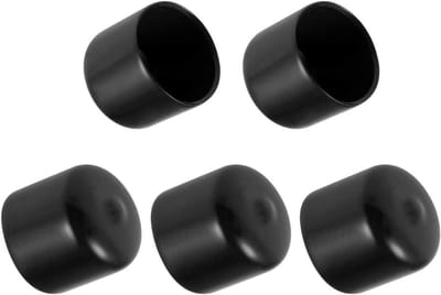 Rubberen Eindkappen - Vinyl Doppen - Buizen Afdekken - Scheurbestendig Materiaal - 25 mm - Zwart