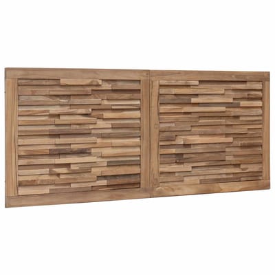 vidaXL - Bed - Hoofdbord - Naturel - Massief - Teakhout