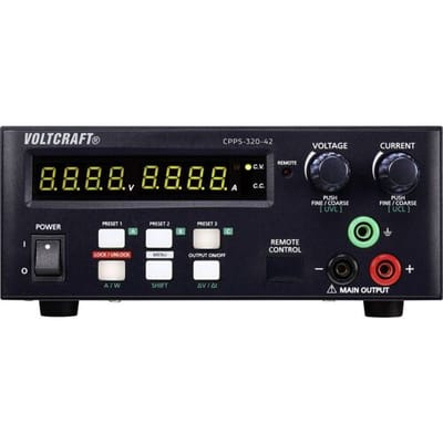 VOLTCRAFT CPPS-320-42 Labvoeding, regelbaar 0.02 - 42 V/DC 0.01 - 20 A 320 W USB Op afstand bedienbaar, Programmeerbaar, Auto-range Aantal uitgangen: