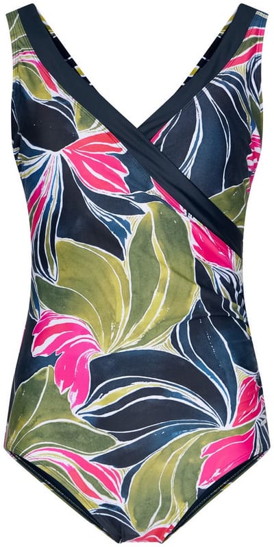 Pastunette - Badpak - Paradise - Blauw/Groen/Roze - Corrigerend - Maat 46