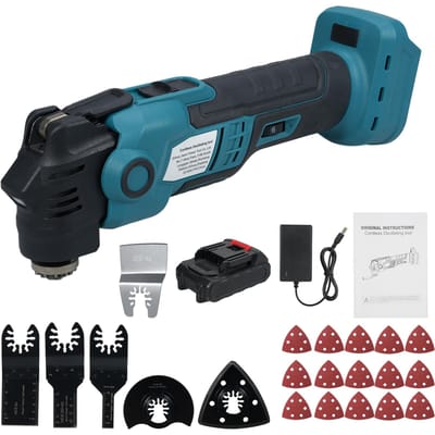 20V Snoerloos Oscillerend Gereedschap 6 Variabele Snelheden 19000RPM Borstelloze Motor Gereedschap Oscillerend Multitool EU Plug