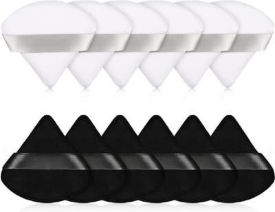 Triangle Make-up Spons voor Poeder en Foundation - Zachte Make-up Tools voor Droge en Nat Gebruik, Perfect voor Cosmetica en Mineralen Poeder