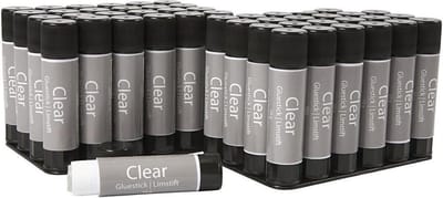 Creativ Company lijmstift transparant 48 stuks - hobbylijm voor papier en karton.