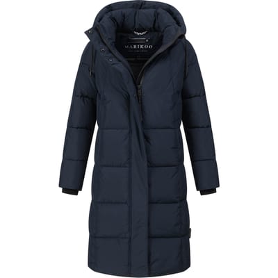 Marikoo dames lange gewatteerde winterjas Tabiaa XVI met capuchon & fleece