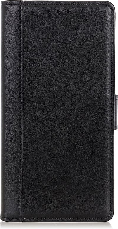 Shop4 - Oppo Find X5 Hoesje - Wallet Case met Pasjeshouder Grain Zwart