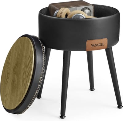 MIRA Home - Zitbank - Kunstleer - Zwart - 15x15x17.5