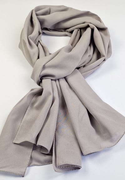 Hoofddoek effen van chiffon stof / 70 x 200 cm extra lang