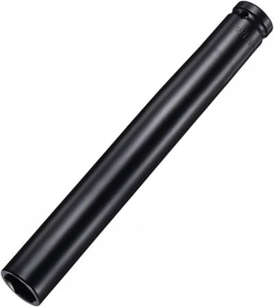 1/2 Inch 19mm Diepe Impact Socket van Gehard CR-V Staal, 8 Inch Lengte, 6-Punts Ontwerp voor Professioneel Gebruik
