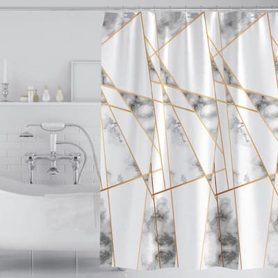 Dailygoods- Douchegordijn 180x183 cm - Waterdicht - Zacht materiaal - Onderhoudsvriendelijk - Milieuvriendelijk - Ademend - Badkamer Gordijn
