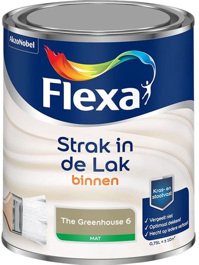 Flexa - Strak In De Lak Binnenlak Mat - The Greenhouse 6 - Mengverf - 750 Ml