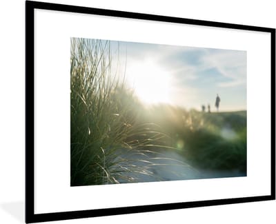 Fotolijst incl. Poster - Strand - Duin - Zon - 120x80 cm - Posterlijst