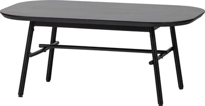 vtwonen Elegance Salontafel - Mangohout - Hout/Metaal - Zwart - 43x100x60 cm