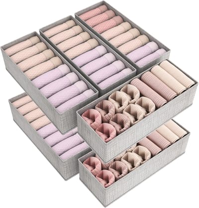 Famanu – Lade-organizer set van 8, opvouwbare ladeverdelers voor ondergoed, kinderkleding, sokken en stropdassen