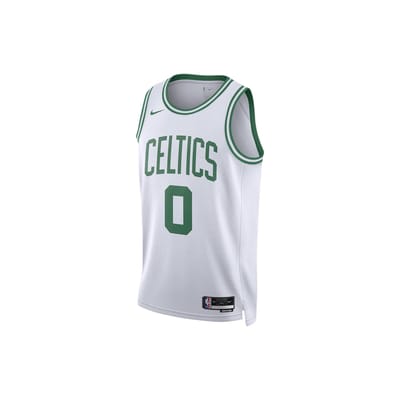 Nike NBA Team Logo Print Basketbalshirt, Fan Editie Seizoen 22-23, Exclusieve Unisex Tops Wit Groen DN2070-100 XXXL white