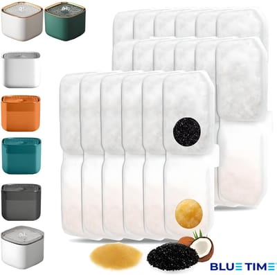 BlueTime - Drinkfontein Filters - Filter Drinkfontein - Drinkfontein filters - Navulling - Kat Navulling set 5 stuks