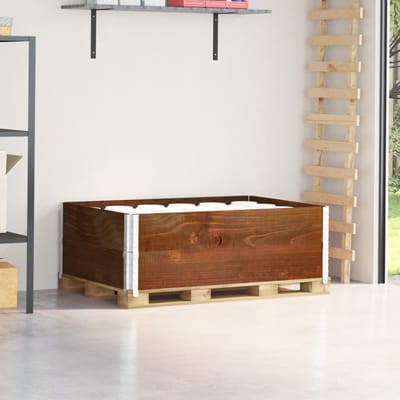 vidaXL - Palletopzetranden - 2 - st - 120x80 - cm - massief - grenenhout - bruin