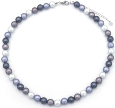 GlazenParelketting - Ketting - Zee - Zon - Stainless Steel - Parel Design - Nikkel Free - Ketting dames - Waterproof