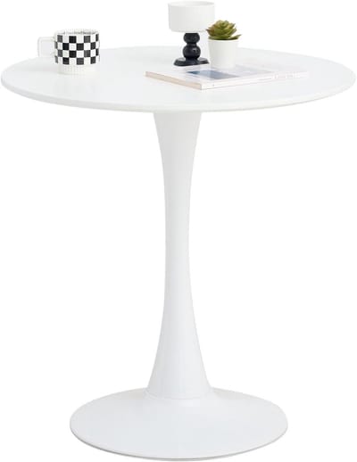 Eettafel Carl - Keukentafel Eetkamertafel - Gezellig eten - Tijdloos design - 70 x 70 cm - Wit