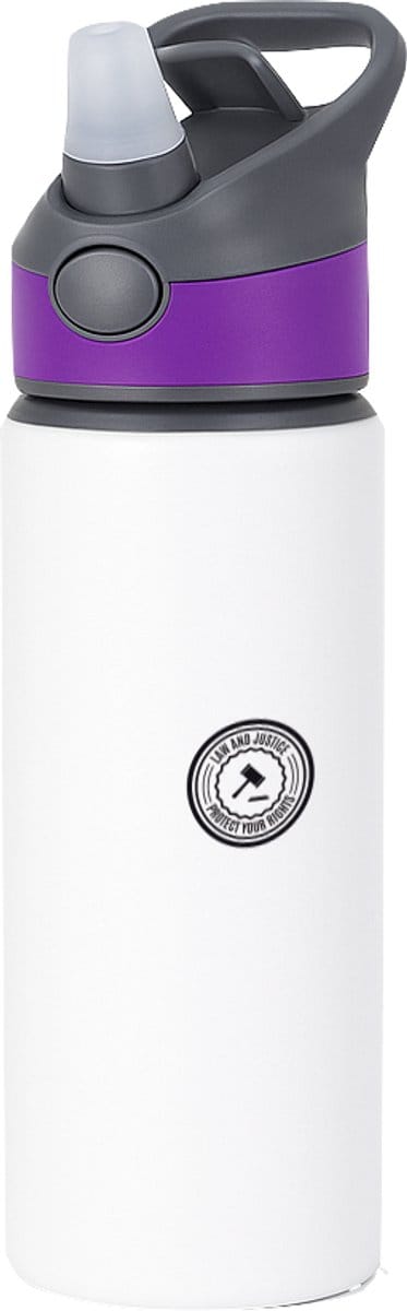 Hacebo® - beste advocaat waterfles met rietje paars - Beste advocaat - collega - cadeau - water fles - 650ML