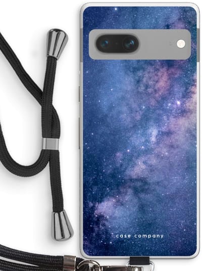 Case Company® - Hoesje met koord geschikt voor Google Pixel 7 hoesje met Koord - Nebula - Telefoonhoesje met Zwart Koord - Bescherming aan alle Kanten en Over de Schermrand