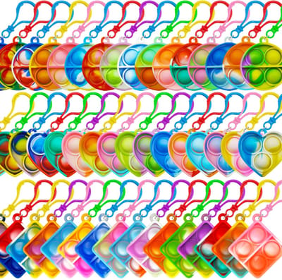 30 stuks Fidget Spinner Sleutelhanger - Speelgoed - Stressverlichtend Fidget Speelgoed voor Kinderen - Feestcadeau - 3,6*1,2 cm Geschikt voor kinderen van 4-12 jaar voor feestjes, de start van het schooljaar en kerstcadeaus - Kleurrijk（willekeurig）