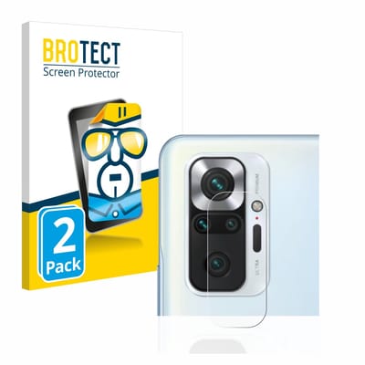 BROTECT - Screenprotector voor Xiaomi Redmi Note 10 Pro / Max (alleen Camera) - Folie Beschermfolie transparant 2 Stuks