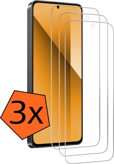Screenprotector - 3 Stuks - Geschikt voor Xiaomi Redmi Note 13 4G - Extra Sterk - Gehard Glas - Beschermglas - Tempered Glass - Screen Protector