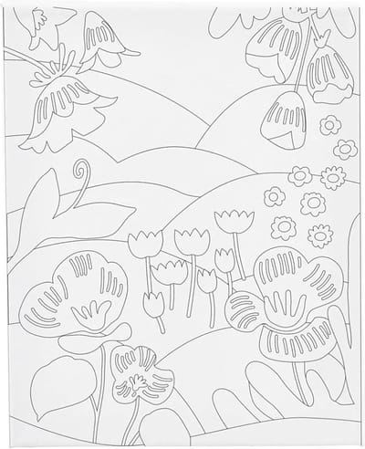 Creativ Company Schildercanvas met print Bloemenschaal 24x30 cm